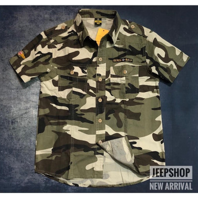 Áo sơ mi ngắn tay màu camo