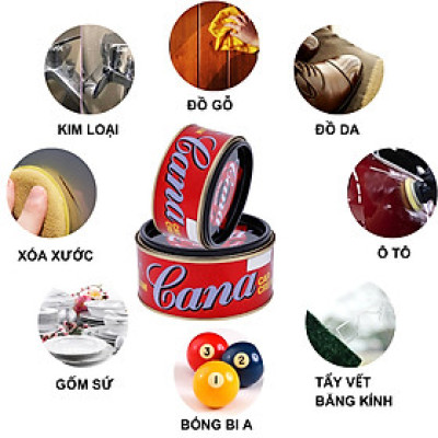 Kem Đánh Bóng Xóa Trầy Xước Sơn Ô tô - Xe Máy Cana Car Cream 100g -220g - đánh bóng bề mặt kim lọai, đồ gỗ, mặt đá