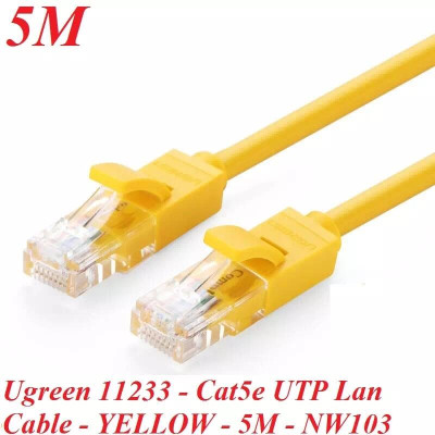 Ugreen UG11233NW103TK 5M màu Vàng Cáp mạng LAN CAT5E UPT - HÀNG CHÍNH HÃNG