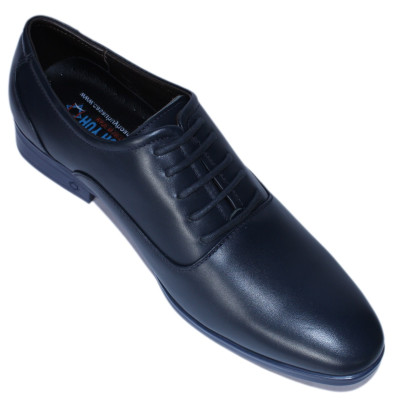 HJ7505-06-08-11 - Giày tây nam Huy Hoàng cột dây màu xanh đậm, trắng, nâu đất