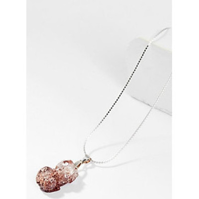 Mặt Dây Chuyền Phong Thủy Đá Thạch Anh Ưu Linh Rêu Tỳ Hưu Mệnh Hỏa, Thổ Ngọc Quý Gemstones