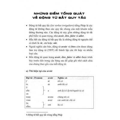 Sách - Động Từ Bất Quy Tắc Trong Tiếng Pháp - Lê Minh Cẩn - Hồng Ân