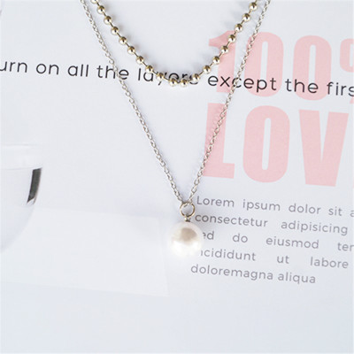 Dây chuyền vòng cổ xích bi tròn mix ngọc trai độc đáo