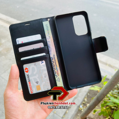 Bao da dạng ví cho SamSung Galaxy A13 4G chính hãng HanMan có quai cài - Hàng chính hãng