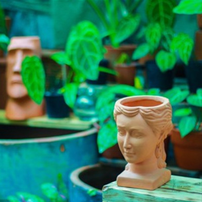 hậu Hình Cô Gái - Chậu Trồng Cây Trang Trí Sân Vườn