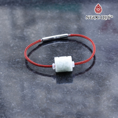 Vòng tay lu thống đá đá cẩm thạch A mệnh mộc hỏa - Ngọc Qúy Gemstones
