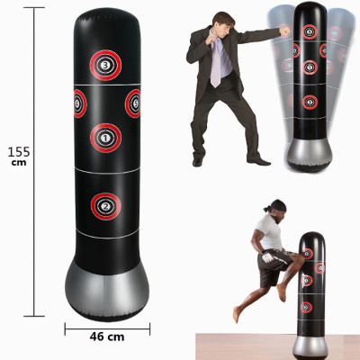 Bao trụ đấm bốc phản xạ tự cân bằng Pure boxing 1.0 kèm bơm cao 155cm (Tặng kèm 1 món quà tri ân) - Hàng chính hãng