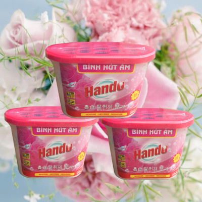Combo 6 Hộp Hút Ẩm Khử Mùi Nấm Mốc Hương Hồng 450Ml