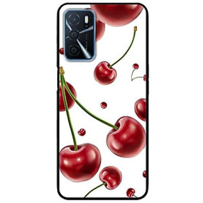 Ốp lưng dành cho Oppo A16 mẫu Cherry Nền Trắng