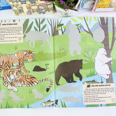 Sách - Combo 5 cuốn Sticker Bước Vào Thế Giới Thiên Nhiên Kỳ Thú Tập 1 - ndbooks