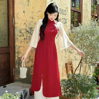 Áo Dài Hoa Sen Truyền Thống