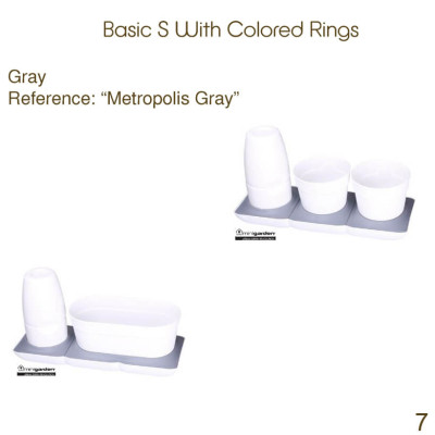 Vòng Phụ Kiện 5 Màu Color Ring Thay Thế Vòng Chậu Kit Trồng Cây Tự Dưỡng nhập khẩu Bồ Đào Nha Basic S và Basic UNO (màu trắng)