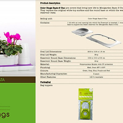 Vòng Phụ Kiện 5 Màu Color Ring Thay Thế Vòng Chậu Kit Trồng Cây Tự Dưỡng nhập khẩu Bồ Đào Nha Basic S và Basic UNO (màu trắng)