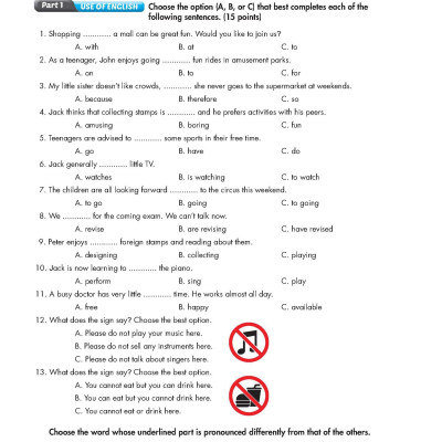 Practice Test Grade 7