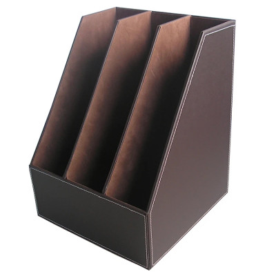 Khay đựng tài liệu 3 ngăn bằng da cao cấp