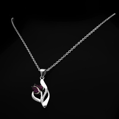 Dây Và Mặt Dây Chuyền Bạc Hiểu Minh DMD339 bông hoa hồng