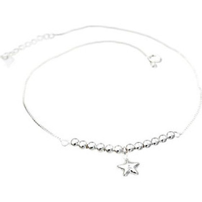 Lắc Chân Nữ Bạc Ý Bạc Hiểu Minh LC106 Ngôi Sao