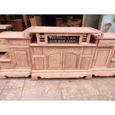 Tủ Sừng trâu gỗ hương đá,kt 217x50x87 kệ tivi nội thất / Đồ Gỗ Thưởng Lan,kệ kê đồ