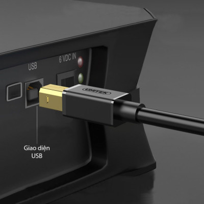 Cáp Máy In Đầu Mạ Vàng Unitek U205B Có 2 Chíp Khuếch Đại Tín Hiệu Dài 15m - Hàng Chính Hãng