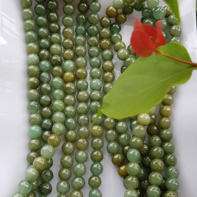 Vòng Chuỗi đeo Cổ hay niệm 108 hạt charm bi kiểu màu vàng Đá cẩm thạch tự nhiên Chuỗi cổ hạt size 7mm xanh ngọc dầu bóng mượt đẹp nữ đeo cổ nhẹ nhàng mát của đá tự nhiên tâm bình yên Món quà tặng Mẹ và người thân ý nghĩa và cho chính bản thân mình ạ