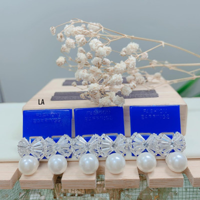 Bông tai bạc thời trang nụ đá treo cao cấp chất liệu bằng bạc s925 SA0085 - Bạc trang sức PKG