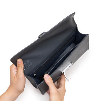 Clutch cầm tay nam da bò Taiga HT08 Màu Ghi