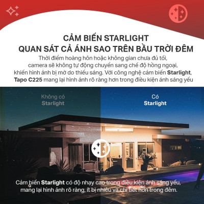 Camera trong nhà TP-Link Tapo C225 - Quay quét 360 độ, Phát hiện người, vật và xe cộ, Đàm thoại 2 chiều - Hàng chính hãng