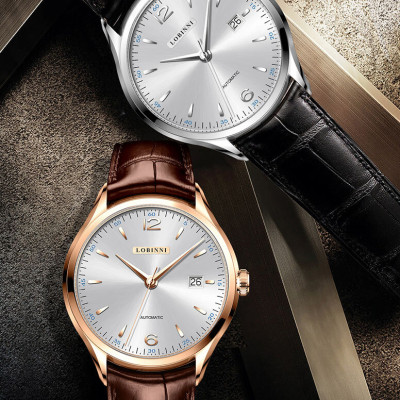 Đồng hồ nam chính hãng LOBINNI L16005-1 fullbox,Kính sapphire ,chống xước,chống nước,mặt trắng vàng dây da nâu xịn, thép không gỉ 316L,Đồng hồ cơ (Automatic) bảo hành 24 tháng, Mới 100%,thiết kế đơn giản trẻ trung và sang trọng
