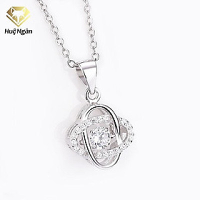 Dây chuyền bạc Ý 925 Huệ Ngân - Cỏ bốn lá may mắn PP1682