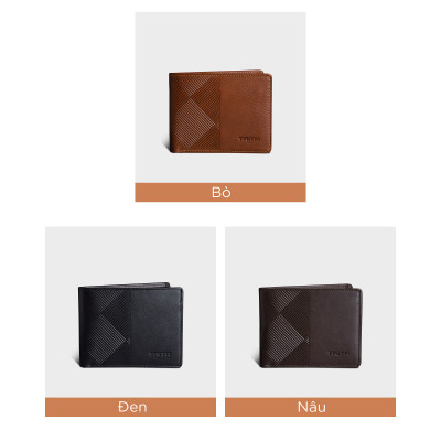 Ví nam da bò Trita ( Thời trang nam dáng ngang - Ví da RVN05 )