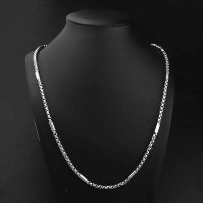 Dây chuyền nam titan cao cấp thời trang inox bọc khoanh chạm họa tiết tròn trangsucpt 4mm PTDCNA162