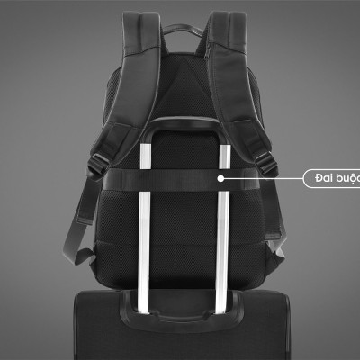 Balo laptop 14” KINGBAG ERIC mỏng nhẹ, phong cách mới, trượt nước, có ngăn máy tính bảng, đai vali tiện dụng - Hàng chính hãng