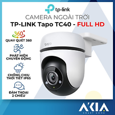 Camera Ngoài trời TP-Link Tapo TC40 - Quay quét 360, Đàm thoại 2 chiều, Phát hiện người và theo dõi chuyển động - HÀNG CHÍNH HÃNG