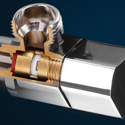 Van giảm áp và khóa đường nước Đồng mạ Chrome Eurolife EL-X40 (Trắng bạc)