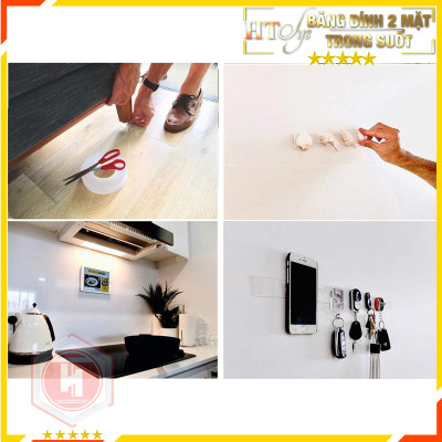 Băng keo 2 mặt ma thuật trong suốt siêu dính các dụng cụ trong nhà HT SYS