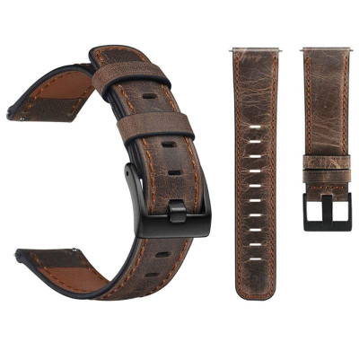 Dây da đồng hồ 22mm dành Miwatch Color / S1 / S1 Active có chốt thông minh