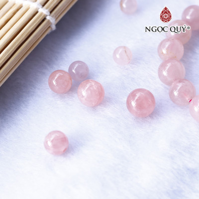 Hạt lẻ đá thạch anh hồng Brazil mệnh hỏa, thổ - Ngọc Quý Gemstones