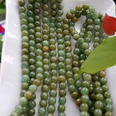 Vòng Chuỗi đeo Cổ hay niệm 108 hạt charm bi kiểu màu vàng Đá cẩm thạch tự nhiên Chuỗi cổ hạt size 7mm xanh ngọc dầu bóng mượt đẹp nữ đeo cổ nhẹ nhàng mát của đá tự nhiên tâm bình yên Món quà tặng Mẹ và người thân ý nghĩa và cho chính bản thân mình ạ