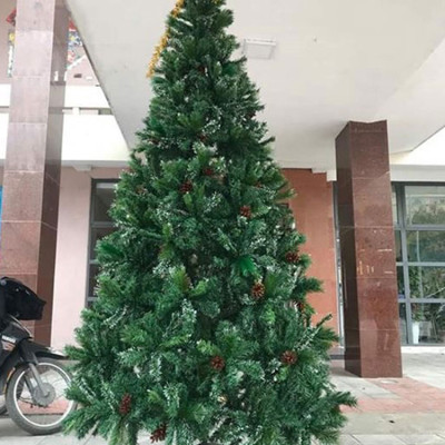 Cây thông noel 3 loại lá gắn trái thông - Cây thông đẹp Tán dày đều, cây thông chắc chắn và dể tháo lắp