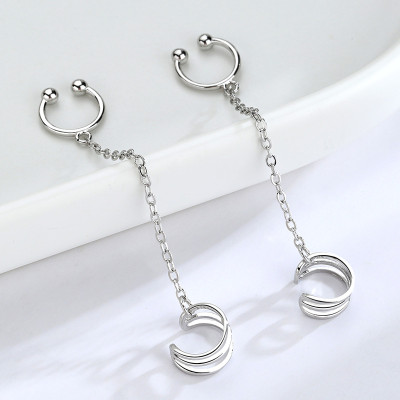 Bông tai xích mảnh kẹp sụn thần thái hack tuổi cực xịn