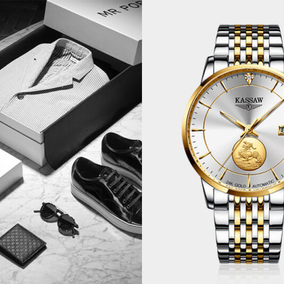 Đồng hồ nam chính hãng KASSAW K666-2 (Mạ vàng 24k)