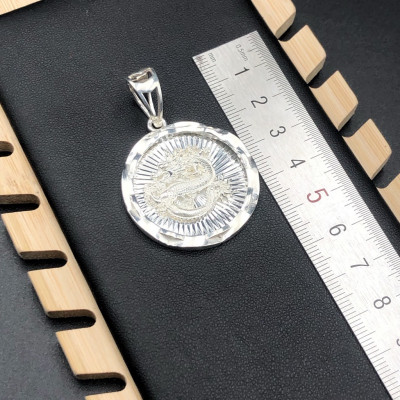 Mặt Dây Chuyền Nam Bạc 925 Hình Rồng Cuộn Nam Tính Và Mạnh Mẽ BẠC HIỂU MINH MDN018S