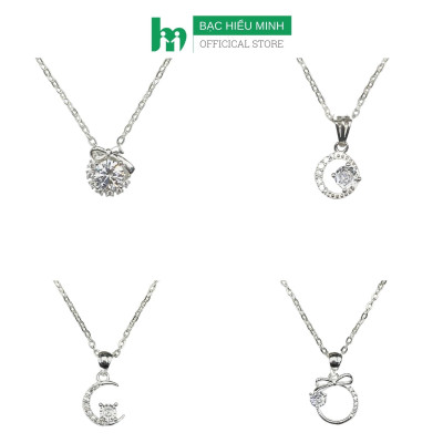 Dây Chuyền Bạc 925 Đính Đá Nhân Tạo Cao Cấp Bạc Hiểu Minh DMD534