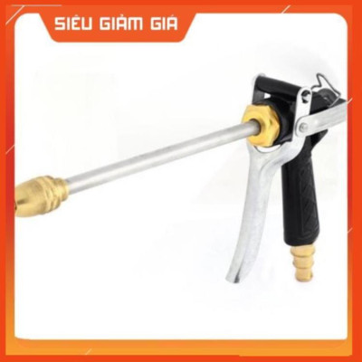 Bộ dây vòi xịt nước rửa xe, tưới cây . tăng áp 3 lần, loại 15m 206318 đầu đồng,cút,nối đen+ tặng mở chai