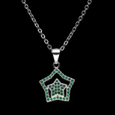 Dây Và Mặt Dây Chuyền Bạc Hiểu Minh DMD138D ngôi sao may mắn