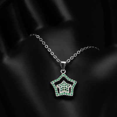 Dây Và Mặt Dây Chuyền Bạc Hiểu Minh DMD138D ngôi sao may mắn