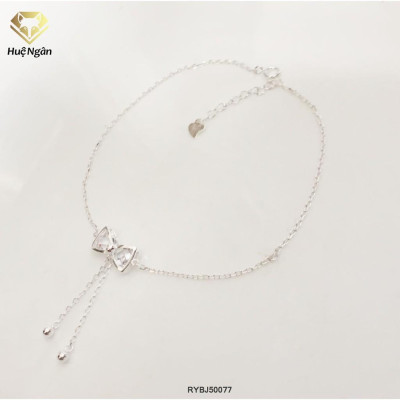 Lắc chân bạc Ý 925 Huệ Ngân - Nơ đẹp RYBJ50077
