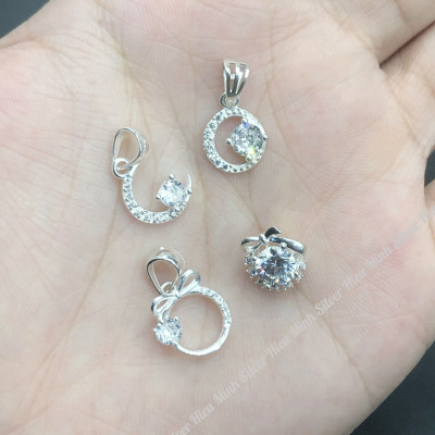 Dây Chuyền Bạc 925 Đính Đá Nhân Tạo Cao Cấp Bạc Hiểu Minh DMD534