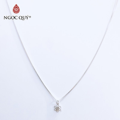 Dây chuyền bạc mặt hoa 6 mặt - Ngọc Quý Gemstones
