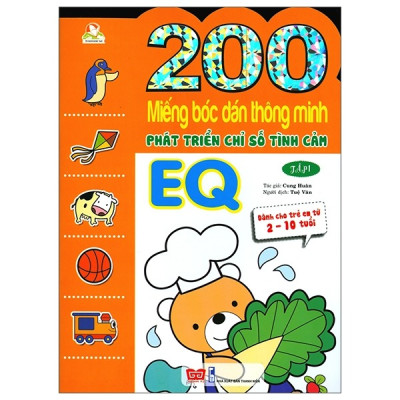Bộ bóc dán hấp dẫn dành cho bé từ 2-6 tuổi:  Combo 6 Tập 200 Miếng Bóc Dán Thông Minh Giúp Bé Phát Triển Các Chỉ Số Iq,Eq,Cq